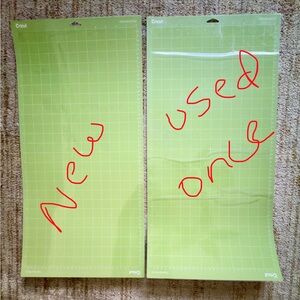 Cricut StandardGrip Cutting Mats - One New and One used.
12” x 24”
